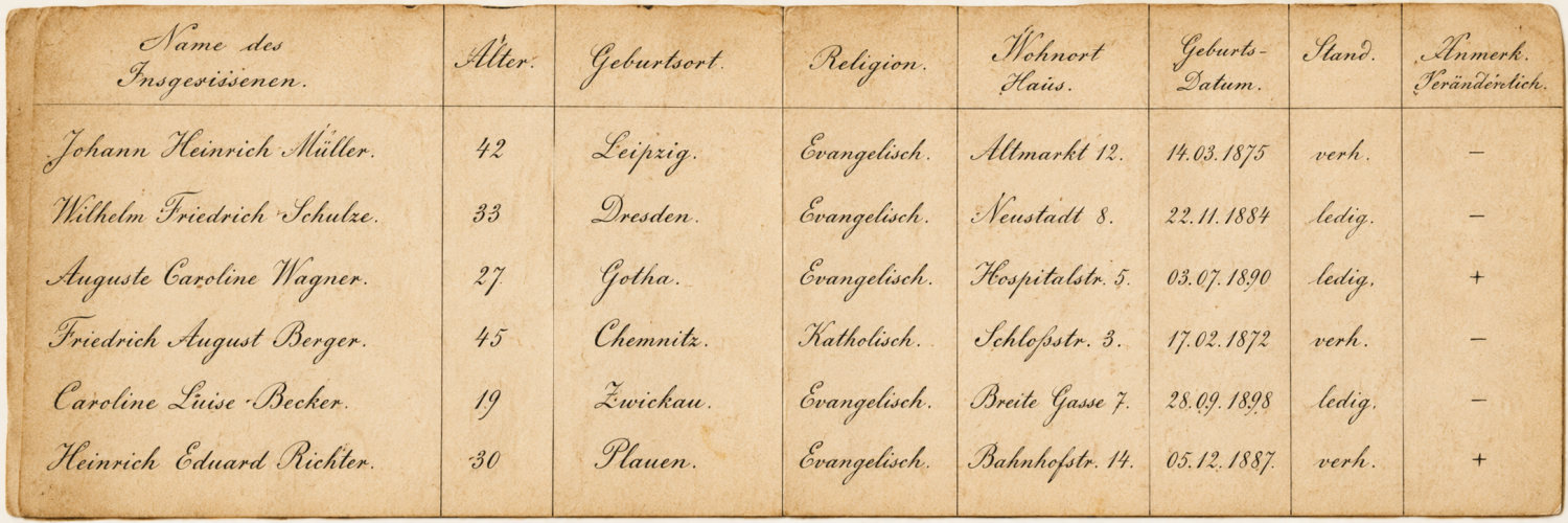 Table scan: a handwritten register turned into a structured table