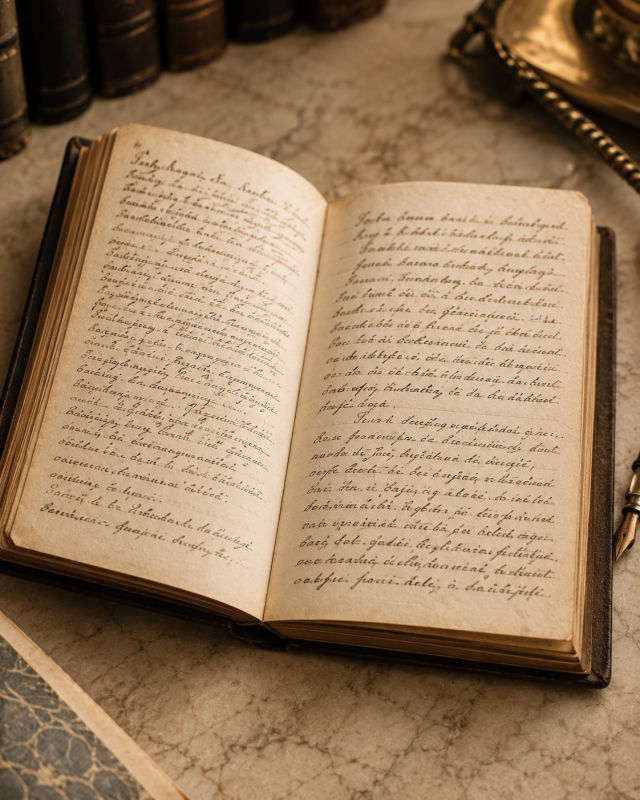 Old handwritten diaries