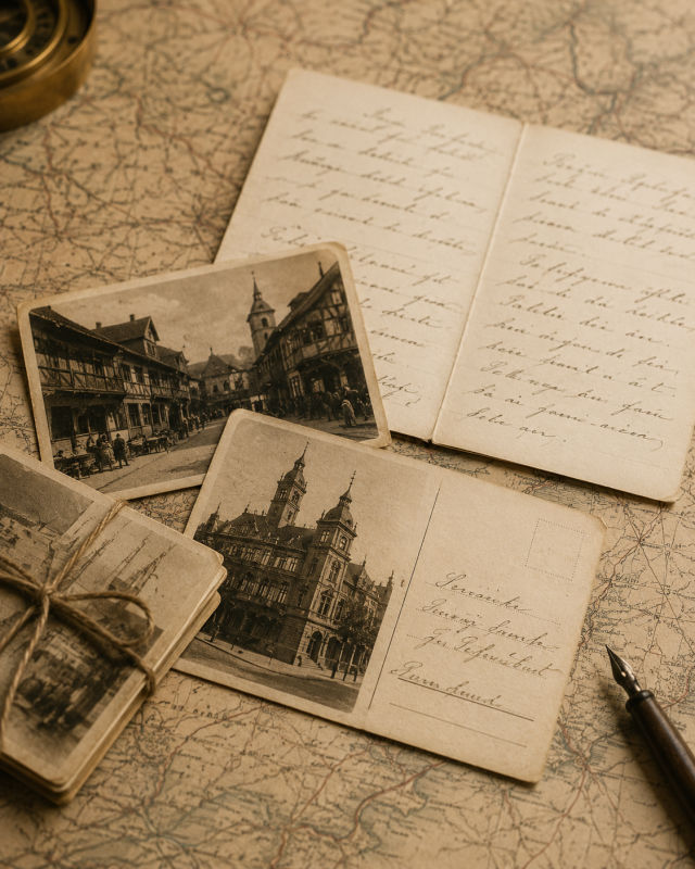 Old postcards and wartime mail